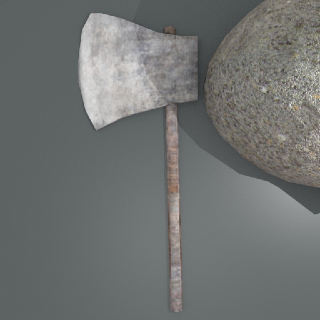 High-res Low-poly Axe preview image 2